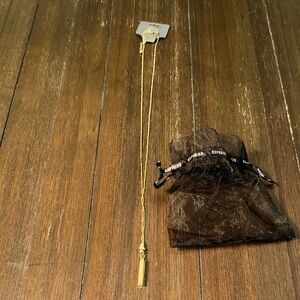 Express Gold Bar Pendant Layering Necklace